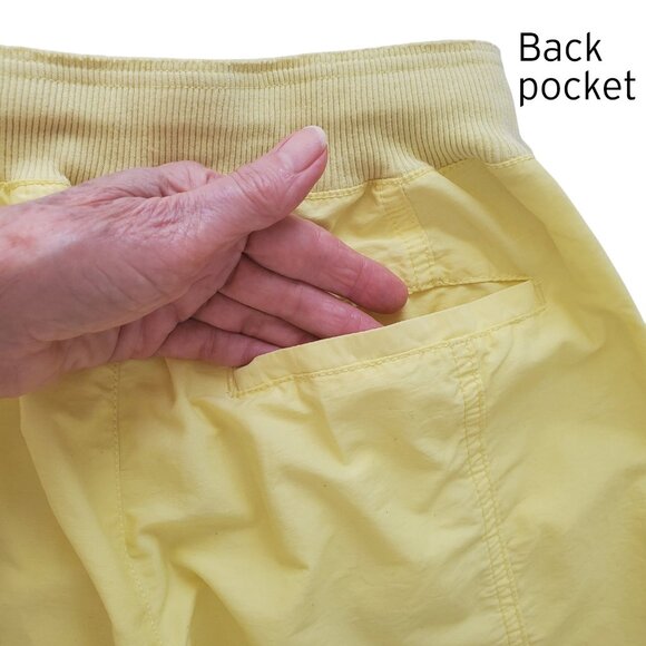 Free People FP Movement Mesmerize Me Yellow Cargo Pants High Rise Sz XS - Picture 8 of 16